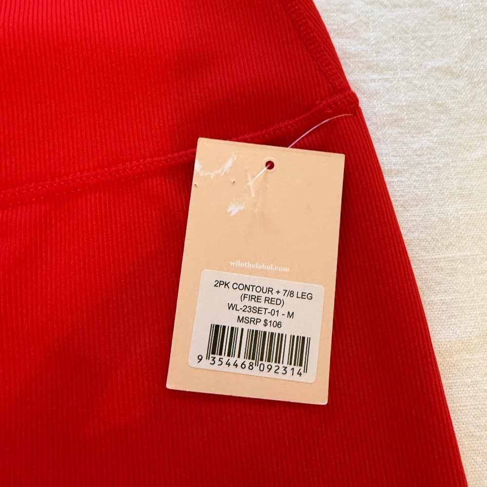 Brand New Wilo The Label Ribbed 7/8 Leggings & Sport Bra Set - Size Medium - Picture 4 of 8